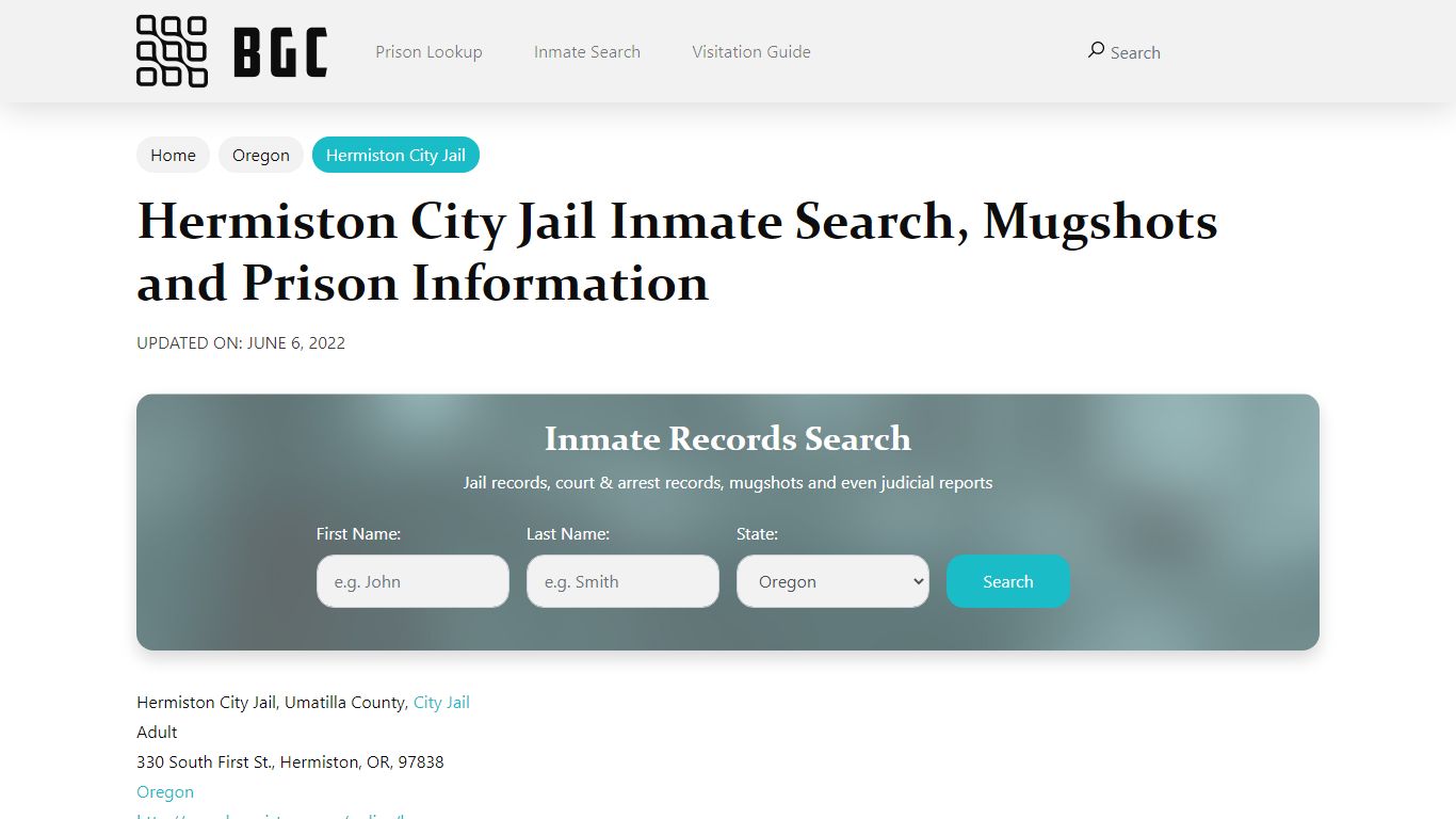 Hermiston City Jail Inmate Search, Mugshots, Visitation ...